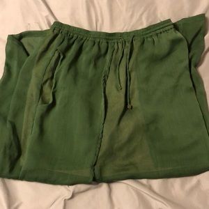 green skirt
